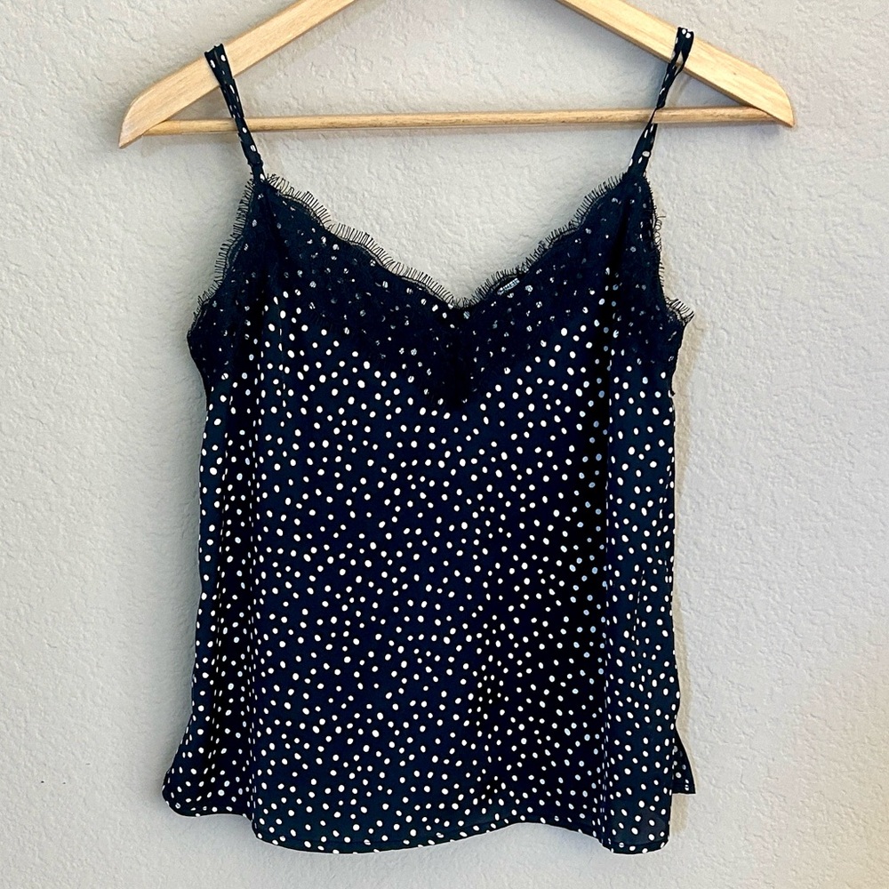 BP Black and White Polka Dot Lace Cami